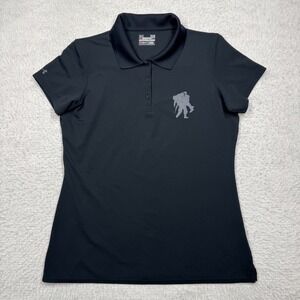 Under Armour Polo Shirt Wounded Warrior Project Embroidered Black Women's Size L